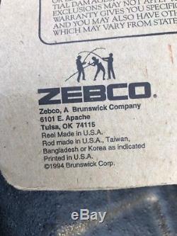 Zebco 33 Rhino Tough Combo Rod & 2 Reel Fishing Reels Vintage 1994 ZRC56ML Rod