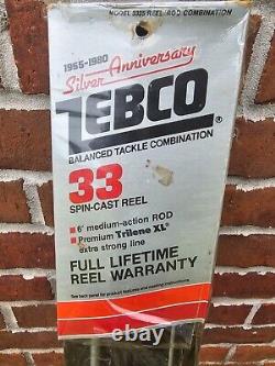 Zebco 33 Silver Anniversary Rod & Reel Combo New Old Stock (NOS) -1980