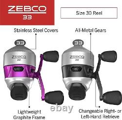 Zebco 33 Spincast Reel and 2-Piece Fishing Rod Combo