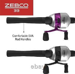 Zebco 33 Spincast Reel and 2-Piece Fishing Rod Combo