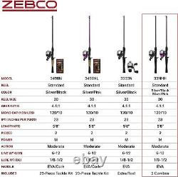 Zebco 33 Spincast Reel and 2-Piece Fishing Rod Combo