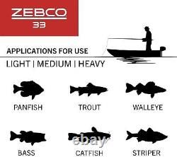 Zebco 33 Spincast Reel and 2-Piece Fishing Rod Combo