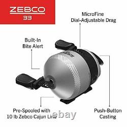 Zebco 33 Spincast Reel and 2-Piece Fishing Rod Package Combo, 5.5-Foot Durable F