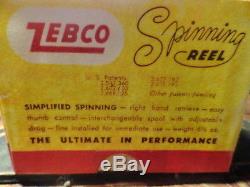 Zebco 33 withplastic spinnerhead with box and paperwork first model 33 nice