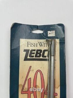 Zebco 404 Fishing Cast Reel Pole Grey Brunswick 1990 NOS New Sealed