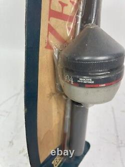 Zebco 404 Fishing Cast Reel Pole Grey Brunswick 1990 NOS New Sealed