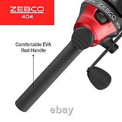 Zebco 404 Spincast Reel and Fishing Rod Combo, 5'6 2-Piece Durable Fiberglass R