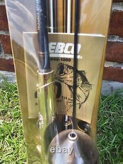 Zebco 40th Anniversary Limited Edition combo with belt buckle. NOS