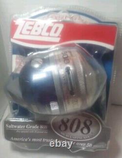 Zebco 808 Saltwater Grade Fisher Reel Pre-Spooled 20lb/145yds 2.61 Gear Ratio