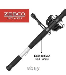 Zebco Bite Alert Spinning Reel and Fishing Rod 2-Piece Combo, Extended EVA Ha OH