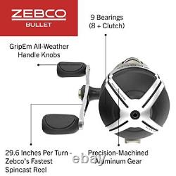Zebco Bullet MG Spincast Fishing Reel, Size 30 Reel, Ultra-Lightweight Magnesium