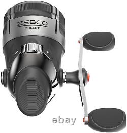 Zebco Bullet Spincast Fishing Reel, Size 30 Reel, Fast 29.6 Inches per Turn, Gri