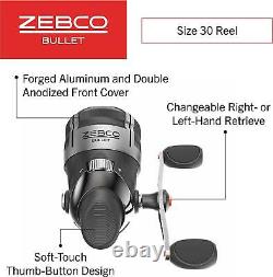 Zebco Bullet Spincast Reel and Fishing Rod Combo, IM8 Graphite Fishing Pole, or
