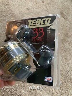 Zebco Classic 33 Gold toned fishing reel made in USA (lot#19229)