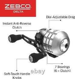 Zebco Delta Spincast Fishing Reel, Instant Anti-Reverse Clutch, All-Metal Gears