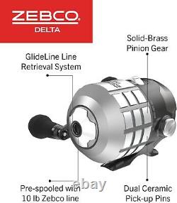 Zebco Delta Spincast Fishing Reel, Instant Anti-Reverse Clutch, All-Metal Gears