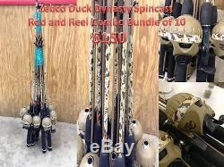 Zebco Duck Dynasty Spincast Rod and Reel Combo Lot of 10