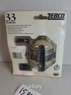 Zebco Fishing Reel 33 Gold Spincast New 15B52