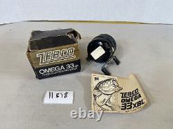 Zebco Omega 43XBL stainless 404 fishing Spin-Cast Reel conventional size 11B78