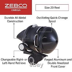 Zebco Omega Pro Spincast Fishing Reel, Size 20 Reel, Changeable Right or Left-Ha