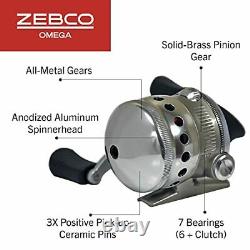 Zebco Omega Spincast Reel and Fishing Rod Combo 5-Foot 6-Inch 2-Piece IM6 Gra