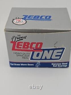 Zebco One Heavy-Duty Spincast Reel with Box and Manual Vintage Collectible NOS