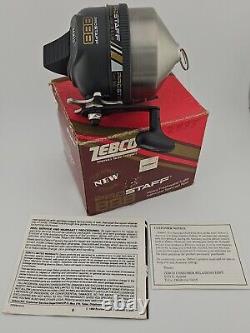 Zebco Pro Staff 888 Spincast Reel Vintage New Old Stock (NOS)