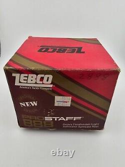 Zebco Pro Staff 888 Spincast Reel Vintage New Old Stock (NOS)