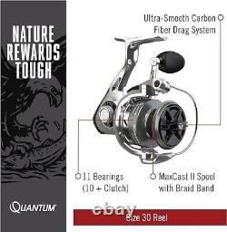 Zebco Quantum Throttle Spinning Fishing Reel, Size 30 Reel