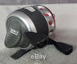 Zebco Red Rhino Vintage 1996 New in Box Spincast Reel Made in USA Rare Hat Offer