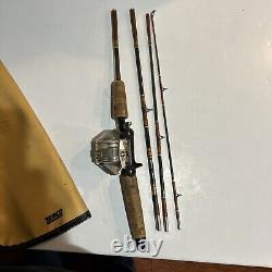 Zebco Reel and Centennial Rod Combo In Bag Amazing Condition