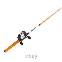 Zebco Roam Spincasting Rod and Reel Combo, 6-Foot 2-Piece Rod, Orange Fishing