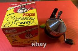 Zebco Vintage 1950's Zebco Model 44 Reel USA With Box Silver Spinning Reel