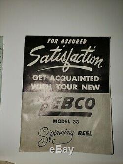 Zebco Vintage 33, box & paperwork. Free Ship