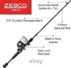 Zebco ZD30602M. NS3 Delta Spincast Reel and Fishing Rod Combo, Instant