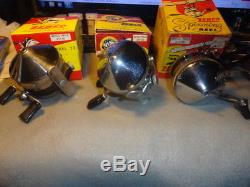 Zebco chrome clad reels 1958 minty in box with paperwork only made one year rare