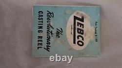 Zero Hour Bomb Co. Zebco Casting Reel 1951 Tulsa Oklahoma W Box Manual