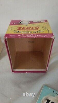 Zero Hour Bomb Co. Zebco Casting Reel 1951 Tulsa Oklahoma W Box Manual