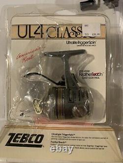 (2) 1986 Vintage Zebco Ul4 Classic Fishing Reel USA Nos En Paquet 33