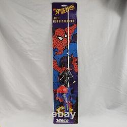 Canne à pêche pour enfants Spider-Man de Zebco Vtg 1996, nouvelle tige en fibre de verre à lancer rotatif