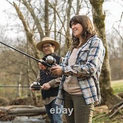 Combo de canne à pêche durable de 5'6' et moulinet spincast de 33, parfait pour tous les niveaux de compétence.