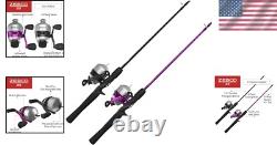 Combo de canne à pêche polyvalent 33 avec moulinet spincast et fonction anti-retour Quickset