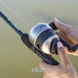 Combo de canne à pêche polyvalent 33 avec moulinet spincast et fonction anti-retour Quickset