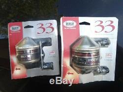 Deux Zebco 33 Reel Fishing Reels Nib 1996 USA Fabriqué Neuf Dans La Boîte