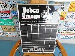 Enseigne Publicitaire Vintage Zebco Reels