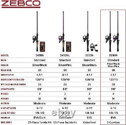 Ensemble canne à pêche Zebco 33 Spincast et moulinet, 2 pièces, fibre durable de 5 pieds 6 pouces