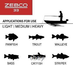 Ensemble canne à pêche Zebco 33 Spincast et moulinet, 2 pièces, fibre durable de 5 pieds 6 pouces