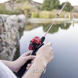 Ensemble canne à pêche et moulinet Spincast, canne en fibre de verre durable de 30 pouces