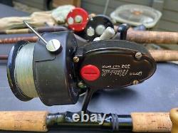 LOT de Cannes à Pêche VINTAGE Moulinets Abu Garcia Mitchell Fenwick Lunker Stix