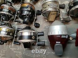 Lot De 13 Vieilles Bobines De Pêche Zebco 33, 600, 202, Z22 Ect. Offre De Make Offer